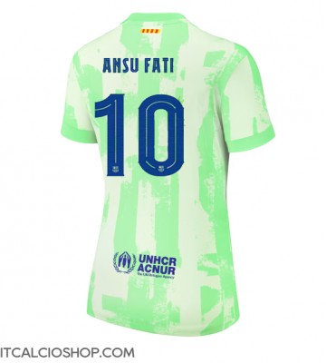 Barcelona Ansu Fati #10 Terza Maglia Femmina 2024-25 Manica Corta